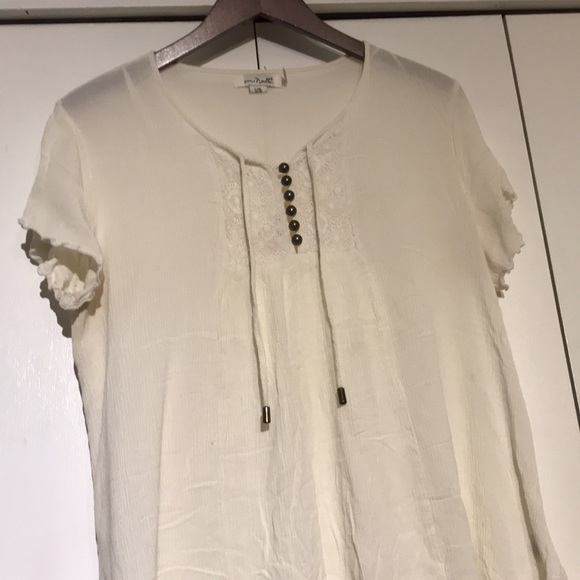 Simply Noelle Women’s blouse size L/XL (12-14) color white - Picture 5 of 9